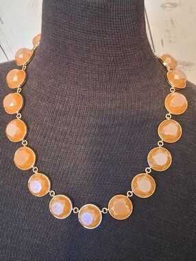 Lane Bryant Gold-Tone Caramel Faceted Station Necklace - Women Jewelry